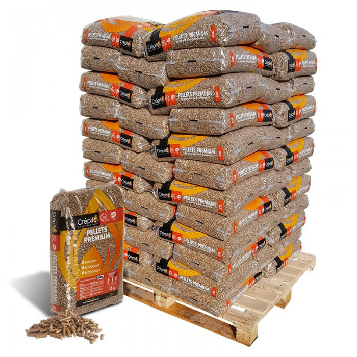 CRÉPITO Pellets-Palette – 72 Säcke à 15 kg